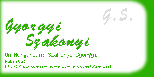 gyorgyi szakonyi business card